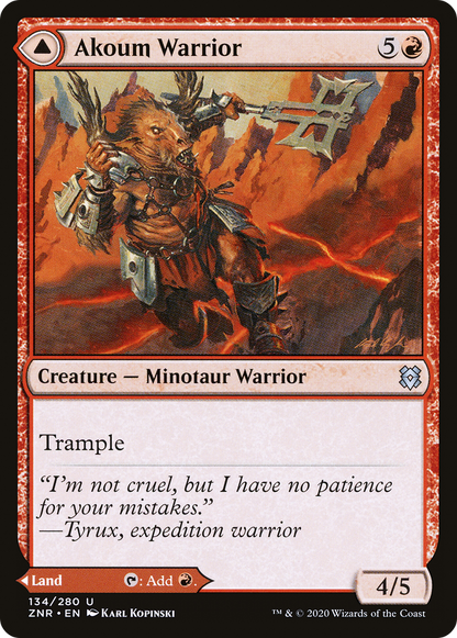Akoum Warrior (ZNR-134) - Zendikar Rising Foil