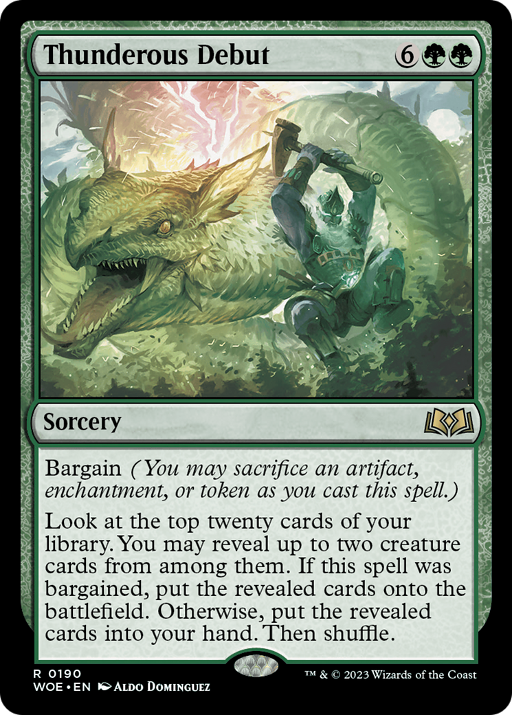 Thunderous Debut (WOE-190) - Wilds of Eldraine Foil