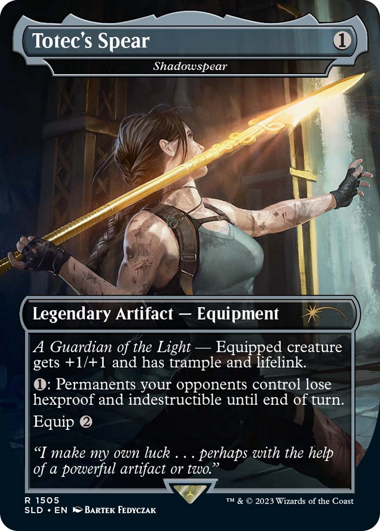 Totec's Spear - Shadowspear (SLD-1505) - Secret Lair Drop / Totec's Spear (Borderless)