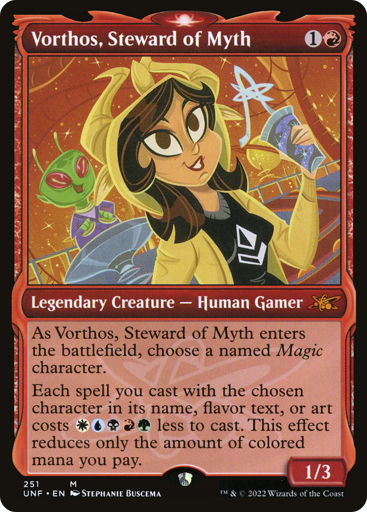 Vorthos, Steward of Myth (Showcase) (UNF-251) - Unfinity: (Showcase) Foil