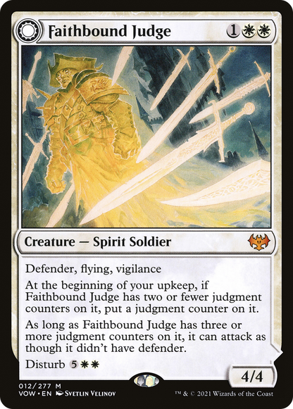 Faithbound Judge (VOW-012) - Innistrad: Crimson Vow: (Double Faced Transform) Foil