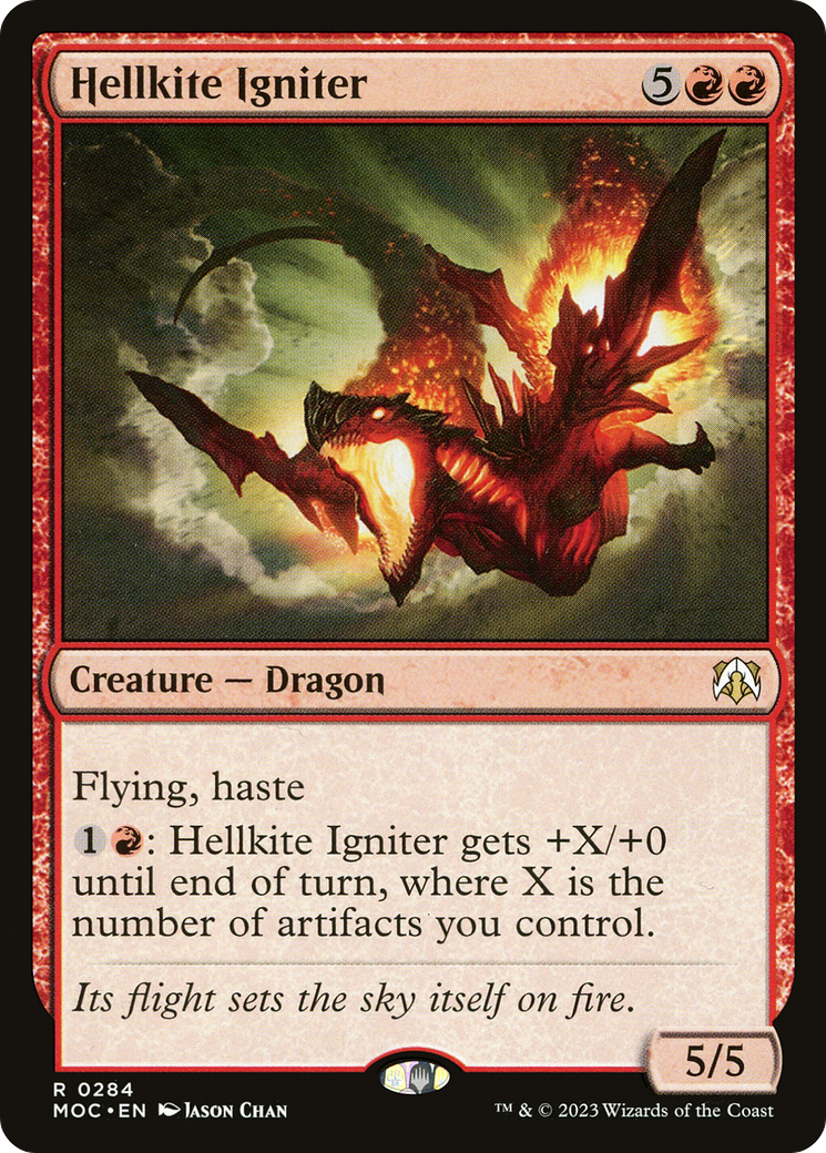 Hellkite Igniter⁣ - Commander: March of the Machine⁣ (Rare)⁣ [284]