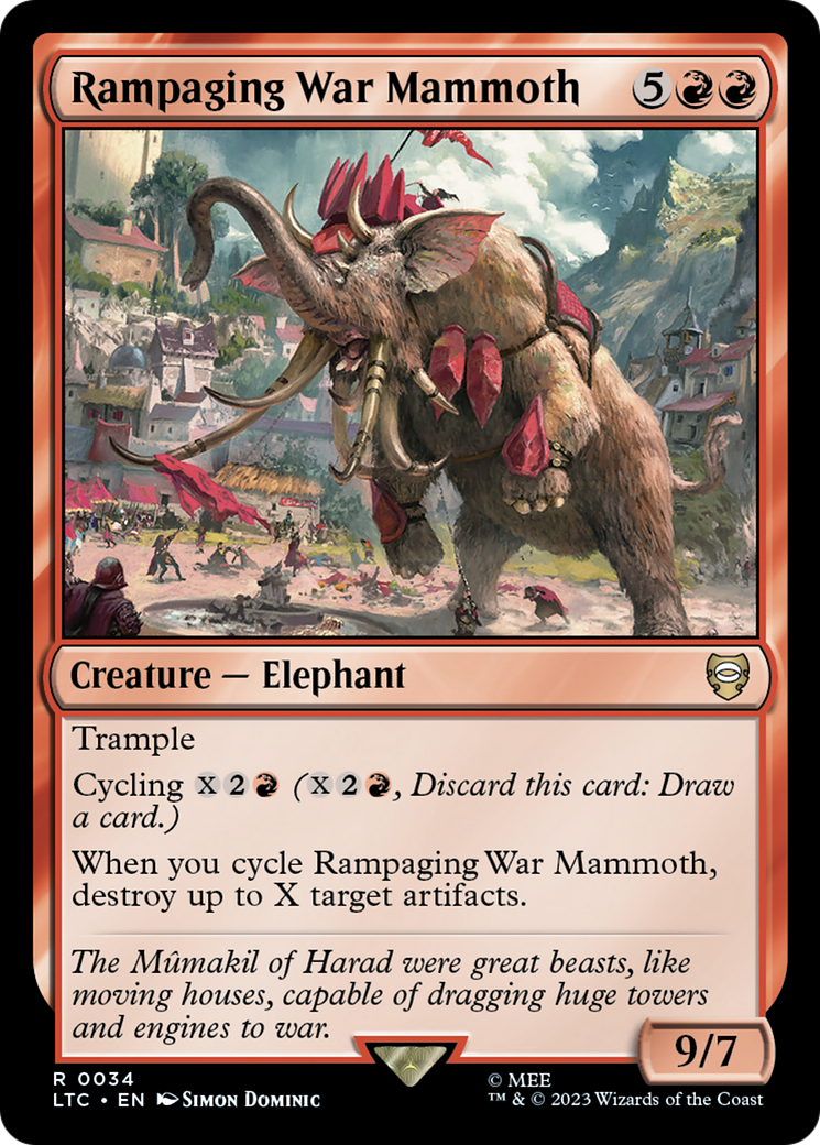 Rampaging War Mammoth⁣ - Commander: The Lord of the Rings: Tales of Middle-earth⁣ (Rare)⁣ [34]