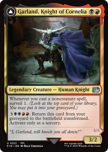 Garland, Knight of Cornelia // Chaos, the Endless (FIN-221) - FINAL FANTASY Foil