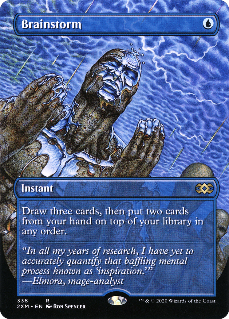 Brainstorm (Borderless) (2XM-338) - Double Masters (Borderless) Foil