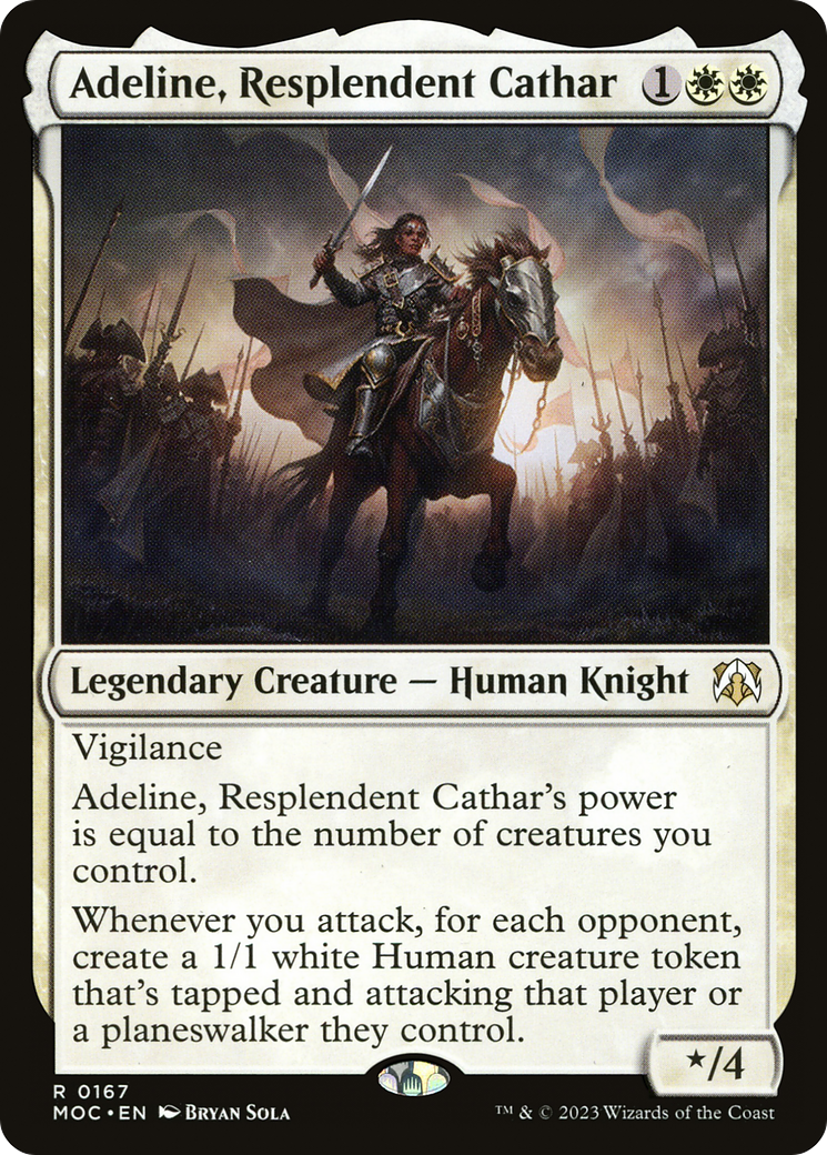 Adeline, Resplendent Cathar⁣ - Commander: March of the Machine⁣ (Rare)⁣ [167]