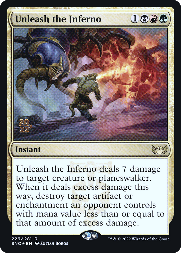 Unleash the Inferno (PRE-229S) - Streets of New Capenna Promos Foil