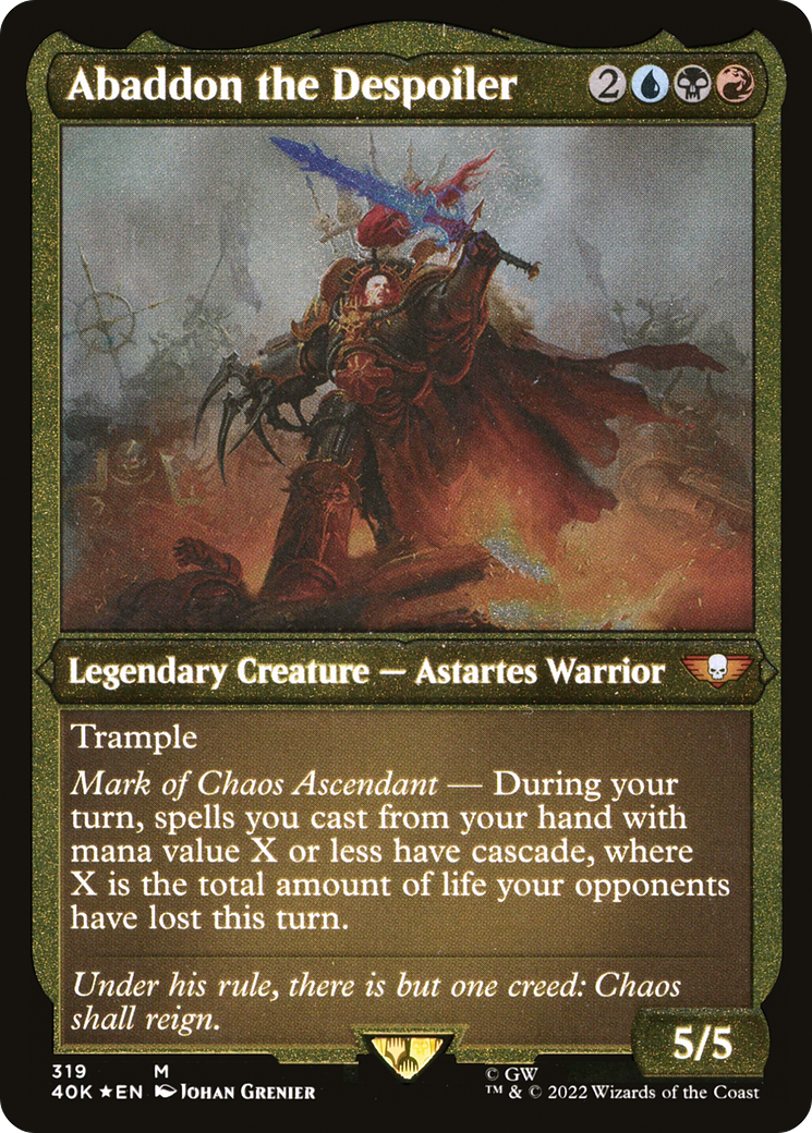 Abaddon the Despoiler (V.4)⁣ - Universes Beyond: Warhammer 40,000⁣ (Special)⁣ [319]