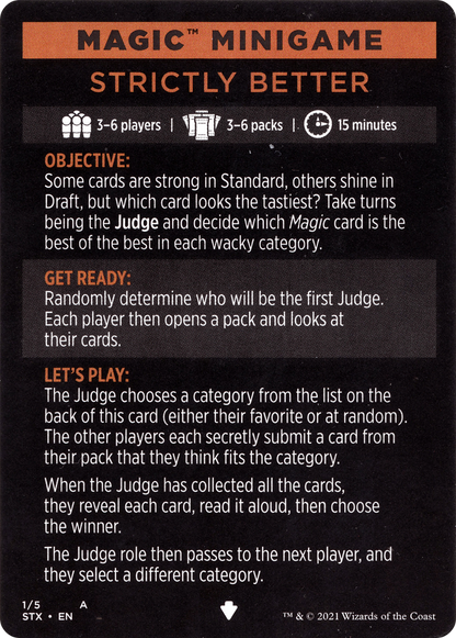 Strictly Better // Strictly Better (cont'd) (MSTX-001) - Strixhaven: School of Mages Minigames Foil