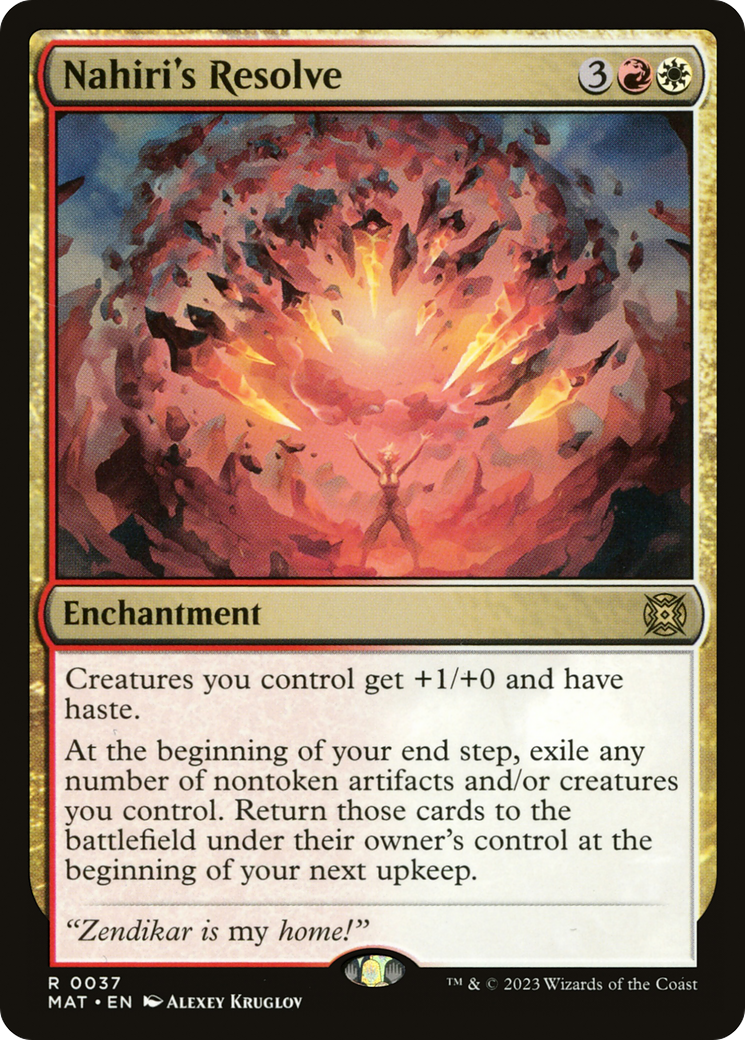 Nahiri's Resolve (MAT-037) - March of the Machine: The Aftermath Foil