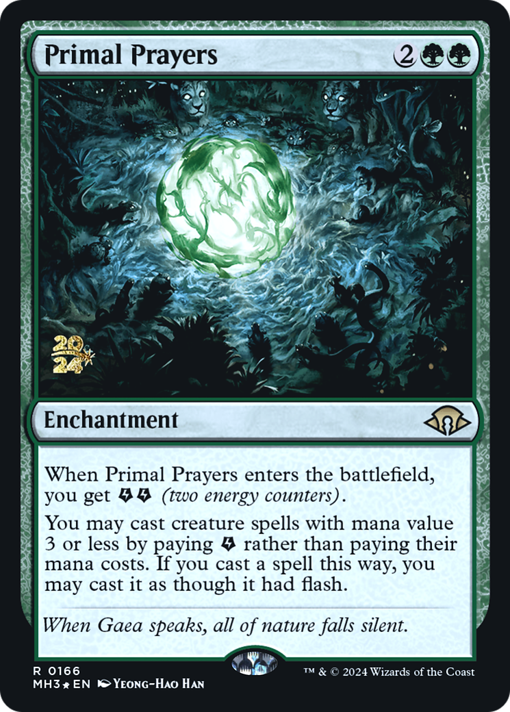 Primal Prayers (PRE-166S) - Modern Horizons 3 Promos Foil