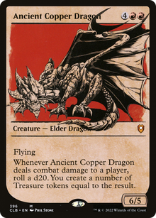 Ancient Copper Dragon (Showcase) (CLB-396) - Commander Legends: Battle for Baldur's Gate: (Showcase) Foil
