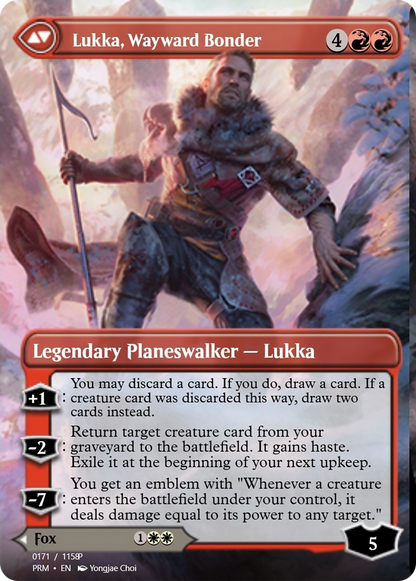 Mila, Crafty Companion // Lukka, Wayward Bonder (PRM-90312) - Magic Online Promos Foil