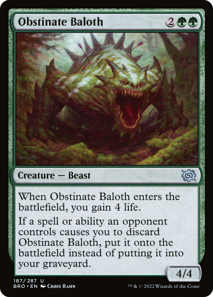 Obstinate Baloth (BRO-187) - The Brothers' War