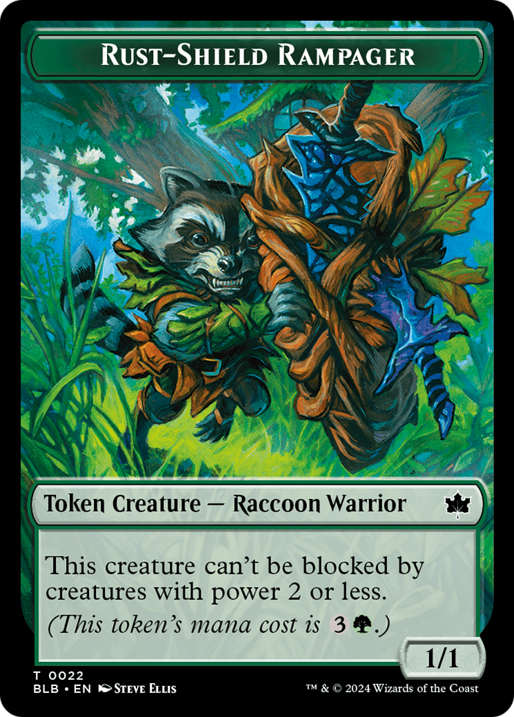 Rust-Shield Rampager (BLB-022) - Bloomburrow Tokens