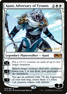 Ajani, Adversary of Tyrants (PRE-03S) - Core Set 2019 Promos Foil