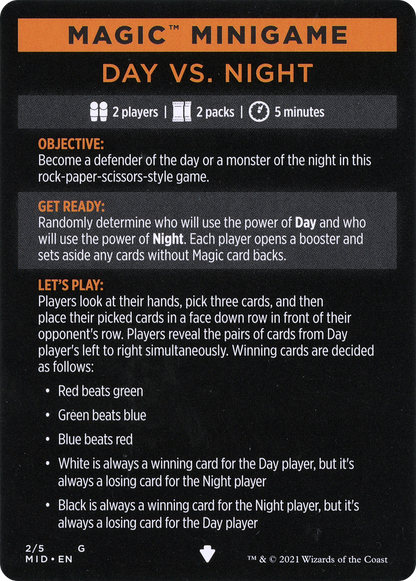 Day Vs. Night // Day vs. Night (cont'd) (MMID-002) - Innistrad: Midnight Hunt Minigames