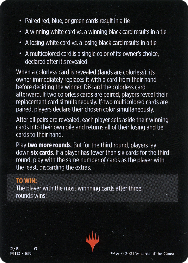 Day Vs. Night // Day vs. Night (cont'd) (MMID-002) - Innistrad: Midnight Hunt Minigames