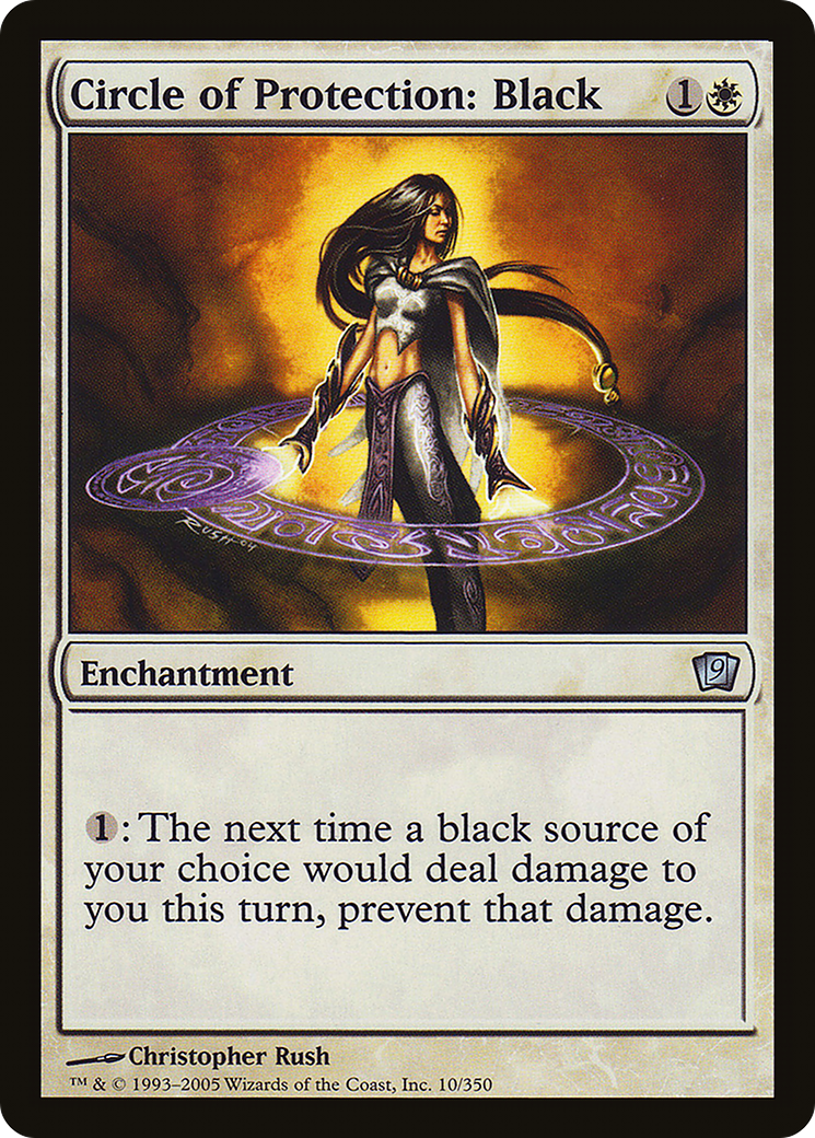 Circle of Protection: Black (9ED-10★) - Ninth Edition Foil