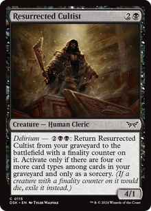 Resurrected Cultist⁣ - Duskmourn: House of Horror⁣ (Common)⁣ [115]