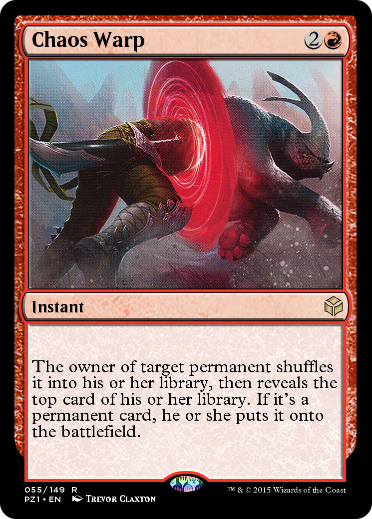 Chaos Warp (PZ1-055) - Legendary Cube Prize Pack Foil