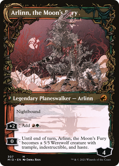 Arlinn, the Pack's Hope (Showcase) (MID-307) - Innistrad: Midnight Hunt: (Showcase, Double Faced Transform)