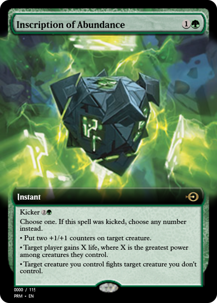 Inscription of Abundance (PRM-83728) - Magic Online Promos
