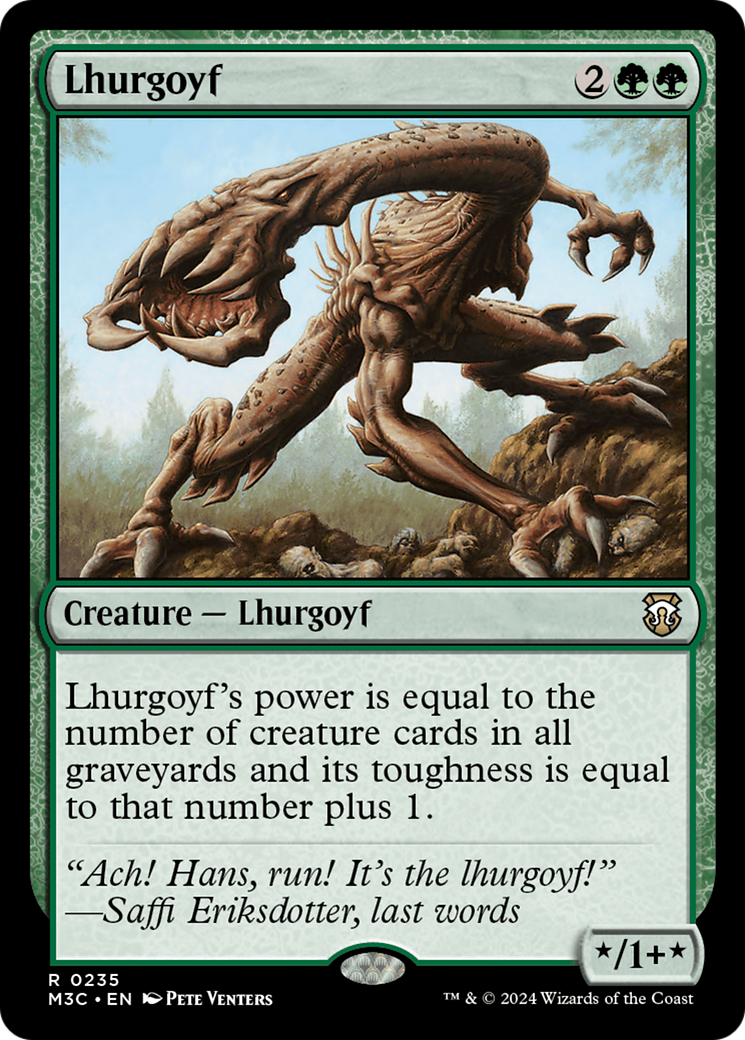 Lhurgoyf⁣ - Commander: Modern Horizons 3⁣ (Rare)⁣ [235]