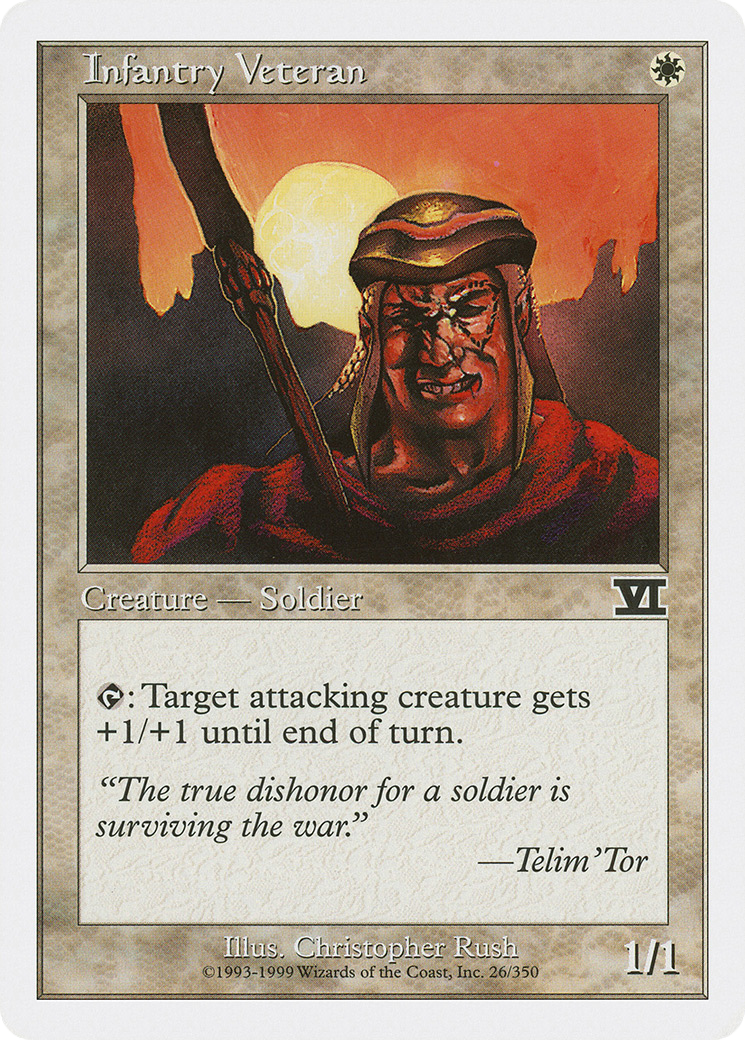 Infantry Veteran (6ED-026) - Classic Sixth Edition