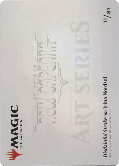 Disdainful Stroke // Disdainful Stroke (ASNC-011) - New Capenna Art Series (Borderless) Foil