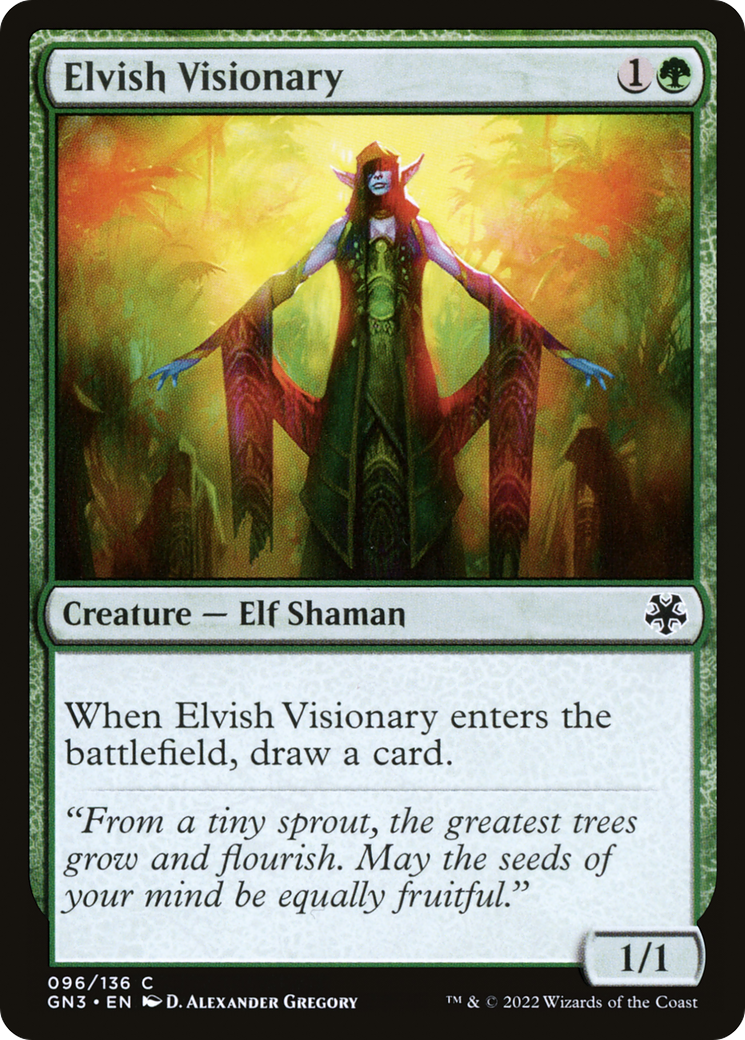 Elvish Visionary⁣ - Game Night: Free For All⁣ (Common)⁣ [96]