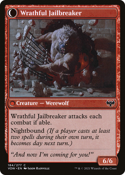Weary Prisoner (VOW-184) - Innistrad: Crimson Vow: (Double Faced Transform) Foil