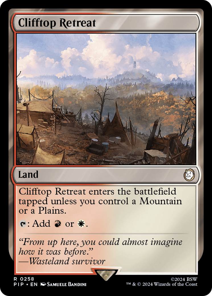 Clifftop Retreat⁣ - Universes Beyond: Fallout⁣ (Rare)⁣ [258]