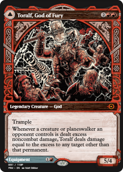 Toralf, God of Fury // Toralf's Hammer (PRM-88302) - Magic Online Promos