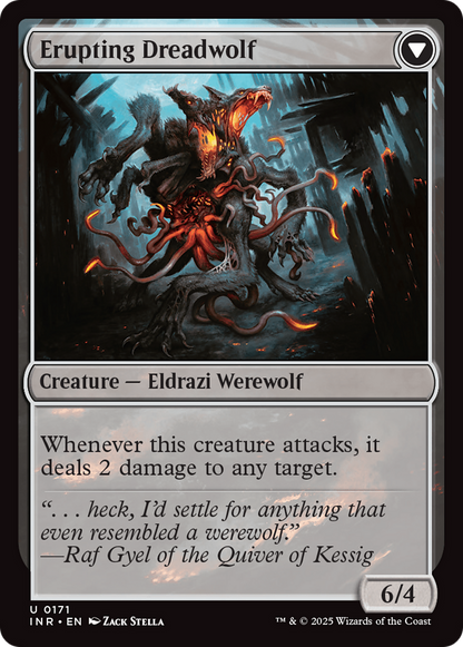 Smoldering Werewolf // Erupting Dreadwolf (INR-171) - Innistrad Remastered Foil