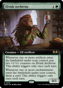 Elvish Archivist (Extended Art) (WOE-355) - Wilds of Eldraine: (Extended Art)