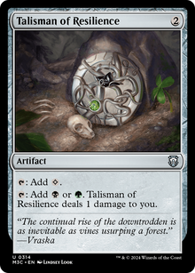 Talisman of Resilience⁣ - Commander: Modern Horizons 3⁣ (Uncommon)⁣ [314]
