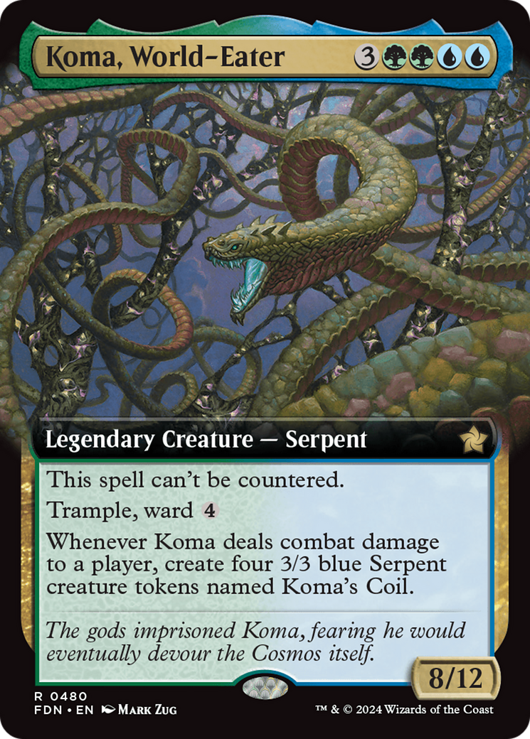 Koma, World-Eater (FDN-480) - Foundations: (Extended Art) Foil