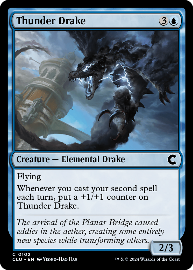 Thunder Drake (CLU-102) - Ravnica: Clue Edition