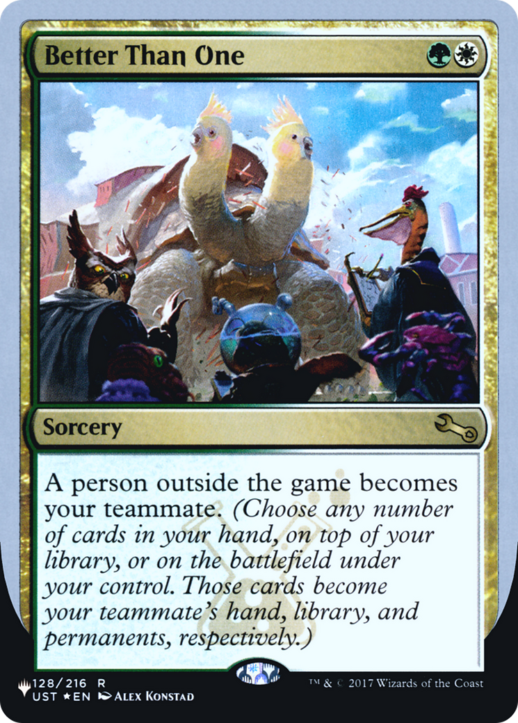 Better Than One (LIST-044) - The List (Unfinity Foil Edition) Foil