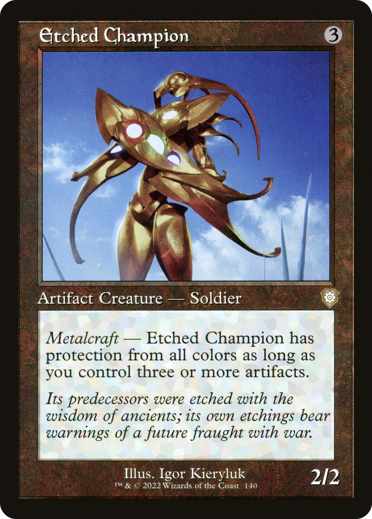 Etched Champion⁣ - Commander: The Brothers' War⁣ (Rare)⁣ [140]