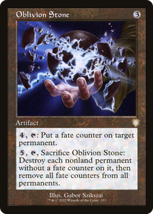 Oblivion Stone⁣ - Commander: The Brothers' War⁣ (Rare)⁣ [153]