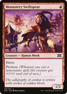 Monastery Swiftspear⁣ - Double Masters 2022⁣ (Common)⁣ [119]