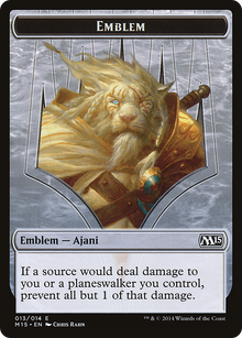 Ajani Steadfast Emblem (M15-013) - Magic 2015 Tokens