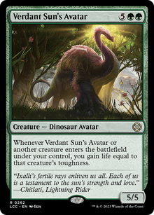 Verdant Sun's Avatar⁣ - Commander: The Lost Caverns of Ixalan⁣ (Rare)⁣ [262]