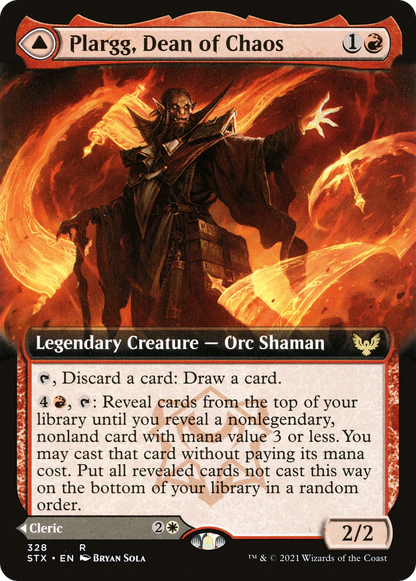 Plargg, Dean of Chaos (Extended Art) (STX-328) - Strixhaven: School of Mages: (Extended Art)