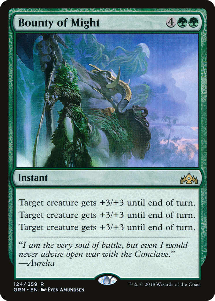 Bounty of Might⁣ - Guilds of Ravnica⁣ (Rare)⁣ [124]
