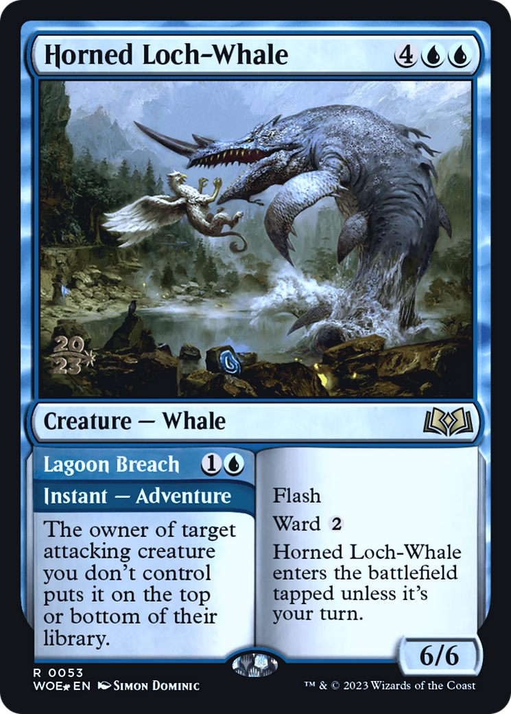 Horned Loch-Whale (PRE-53S) - Wilds of Eldraine Promos Foil