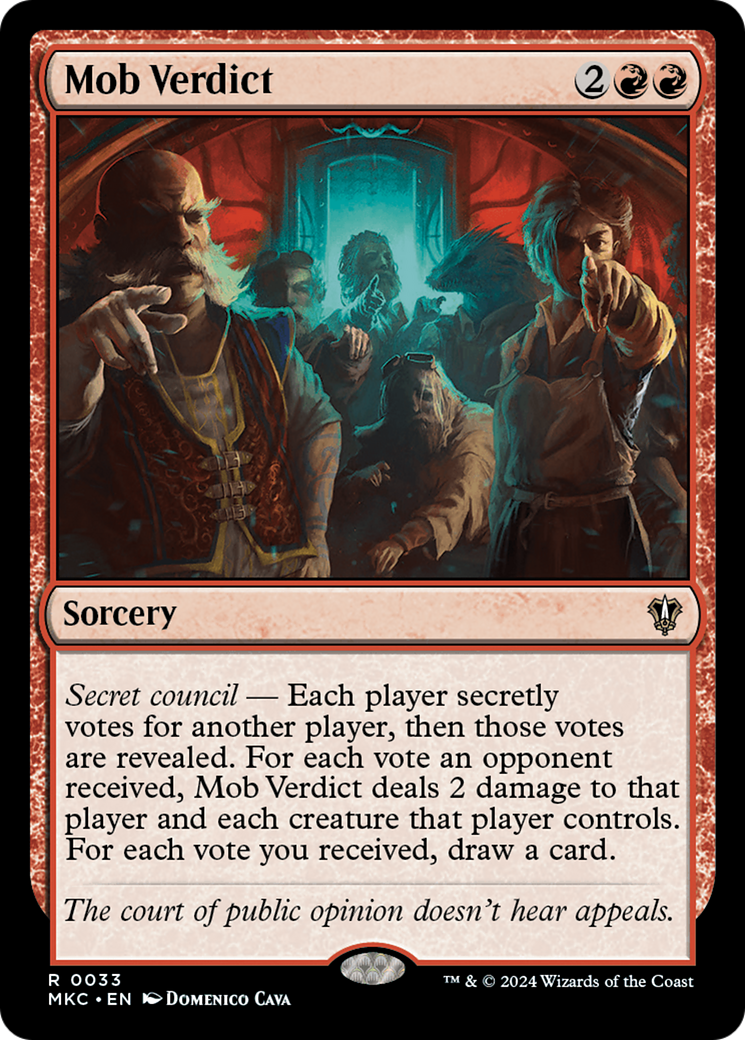 Mob Verdict⁣ - Commander: Murders at Karlov Manor⁣ (Rare)⁣ [33]