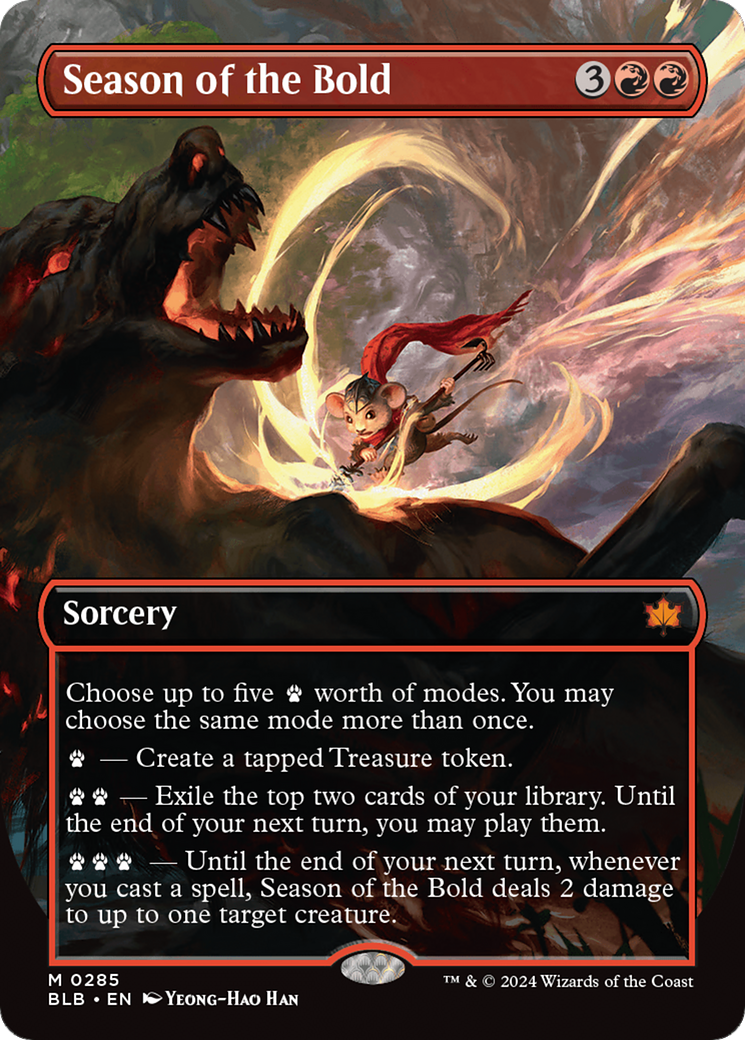 Season of the Bold (Borderless) (BLB-285) - Bloomburrow: (Showcase) (Borderless)